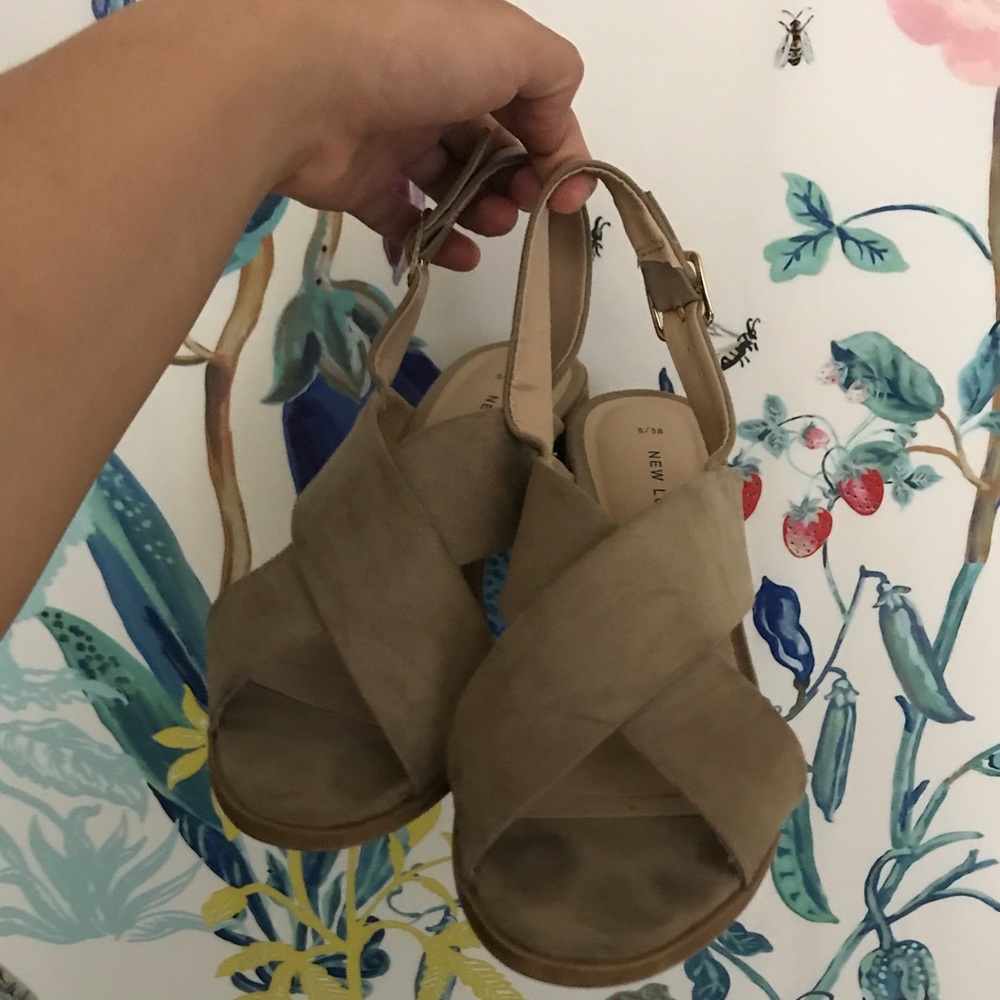 ASOS Chunky Heel Taupe Sandals